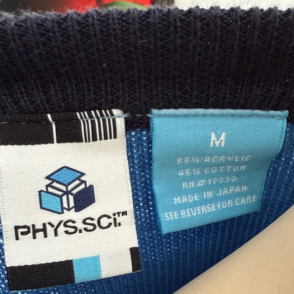 Physical Science Apparel Company Men's Medium Striped Crewneck Sweater - Picture 2 of 4